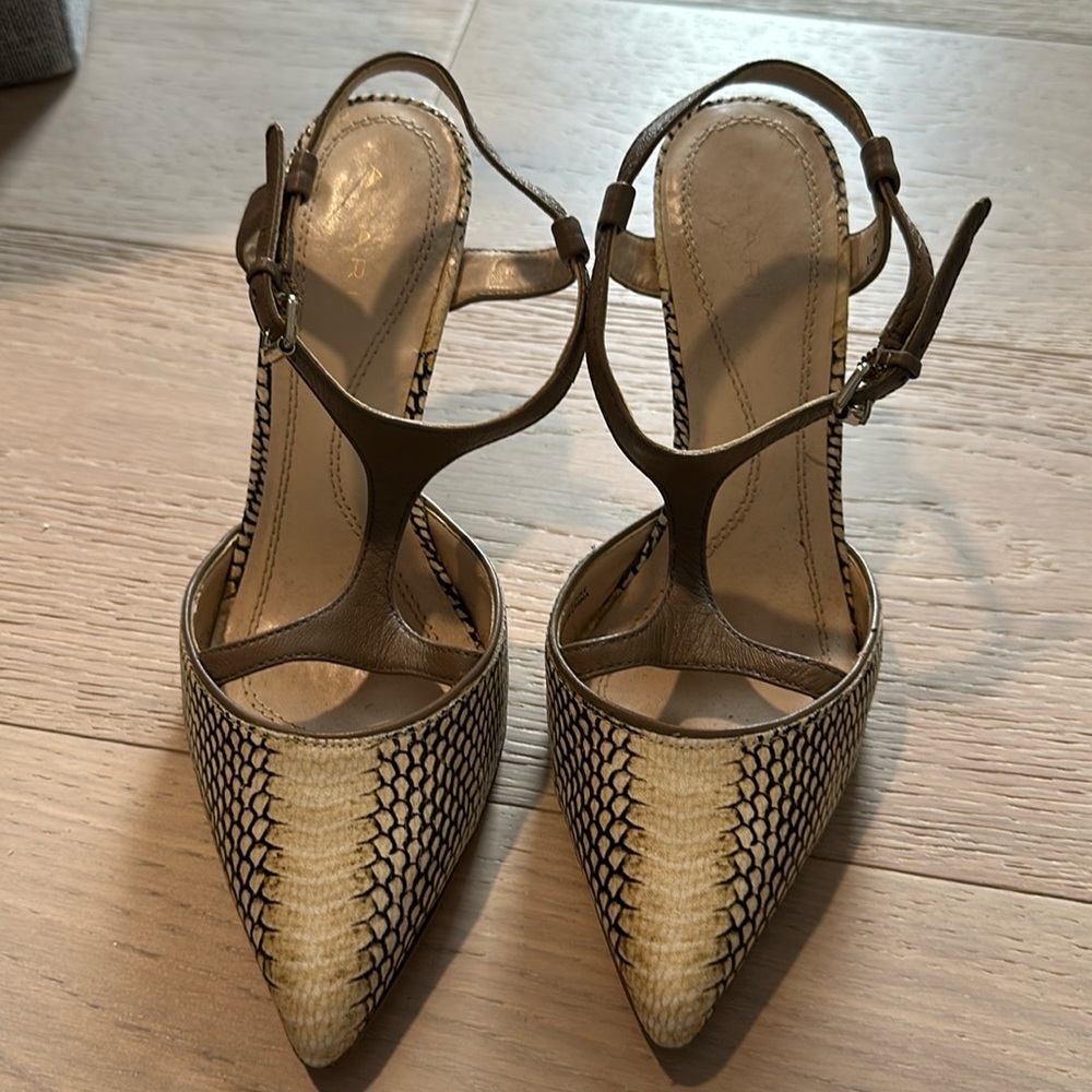 Tahari snake skin heels